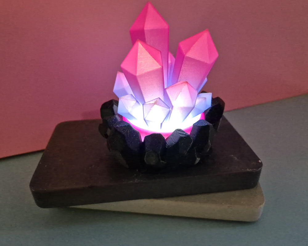 Teal Green Crystal Lamp