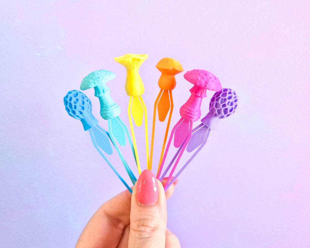 Bright Mushroom Bookmarks