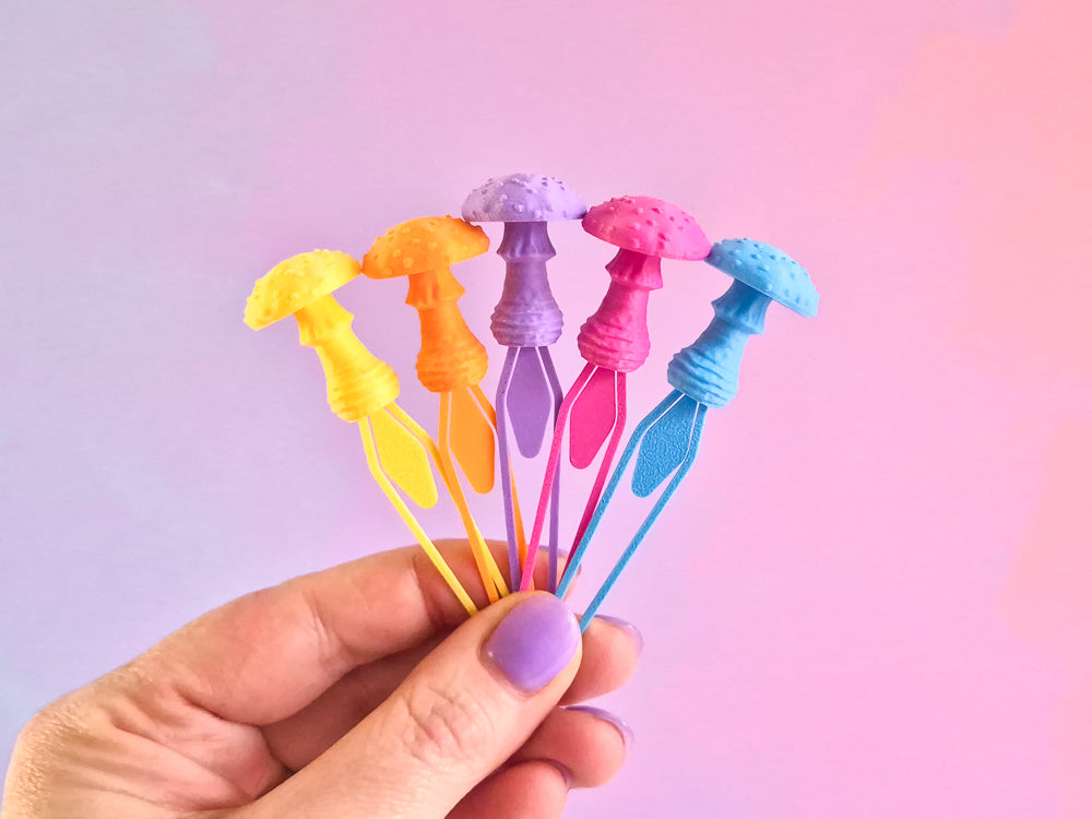 Bright Mushroom Bookmarks