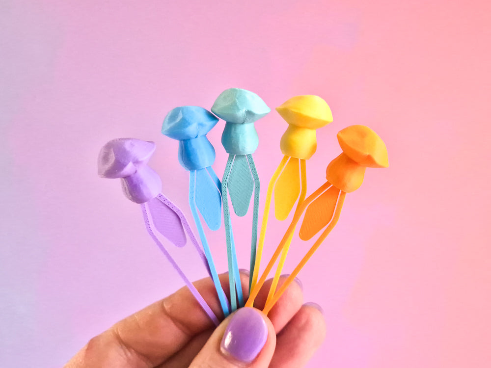 Bright Mushroom Bookmarks