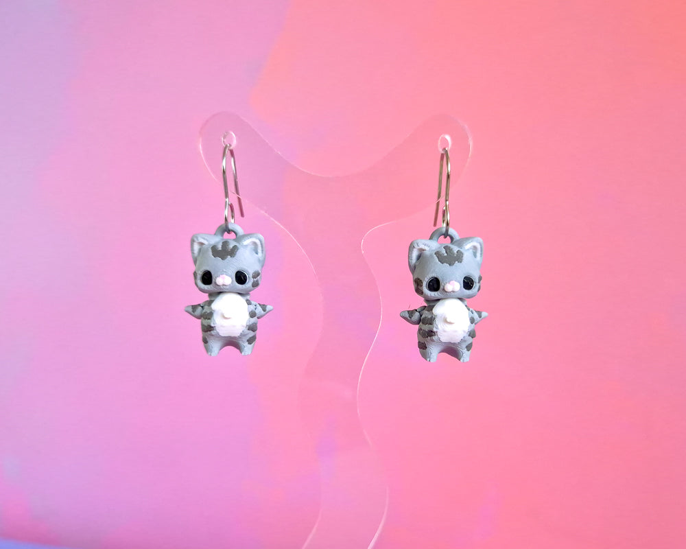 Tabby Cat Earrings