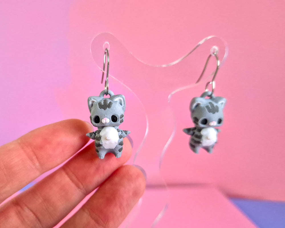Tabby Cat Earrings