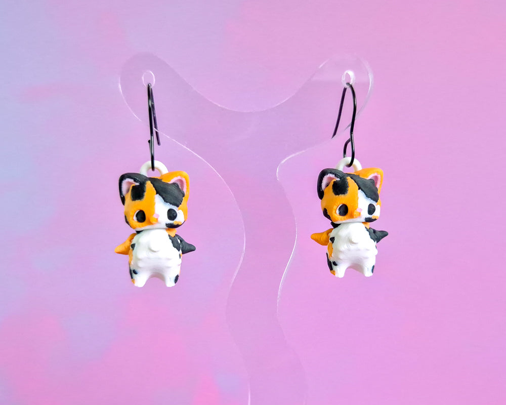 Calico Cat Earrings