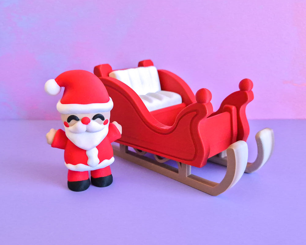 Santa, Rudolph, Sleigh & Stable Bundle