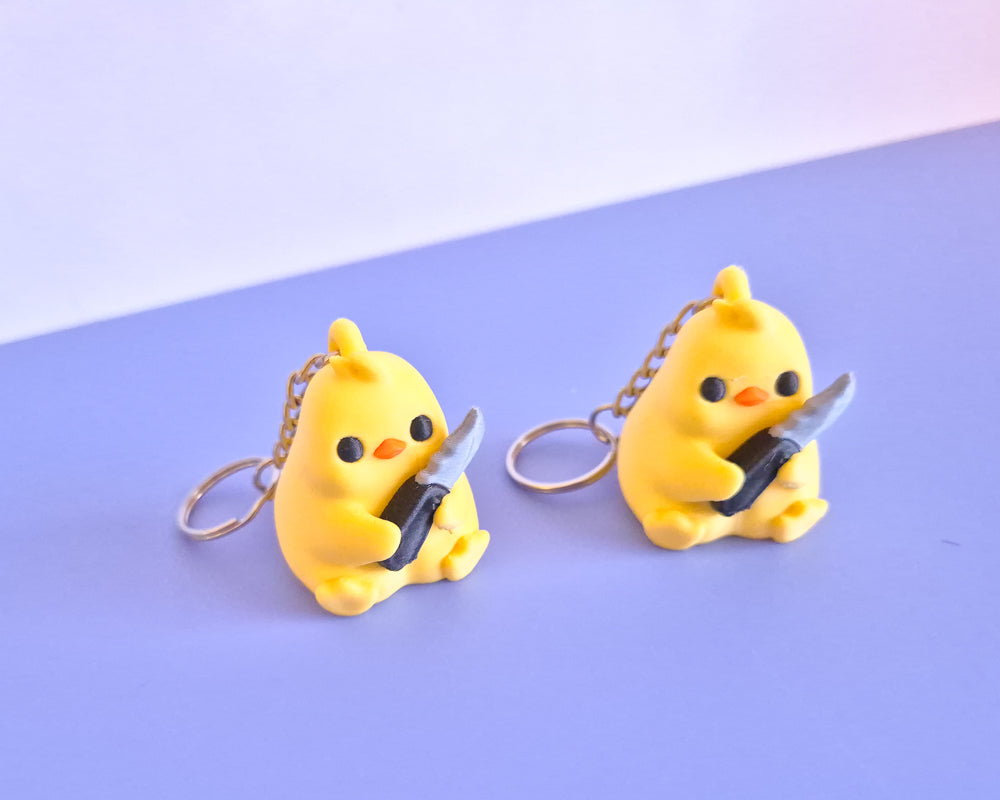 Stabby Chick Keychain