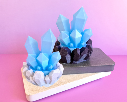 Baby Blue Crystal Lamp