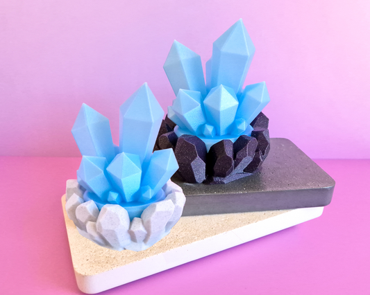 Baby Blue Crystal Lamp