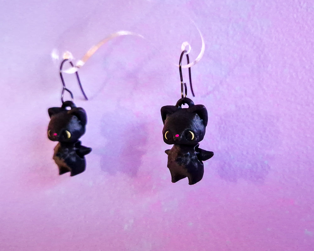 Black Cat Earrings