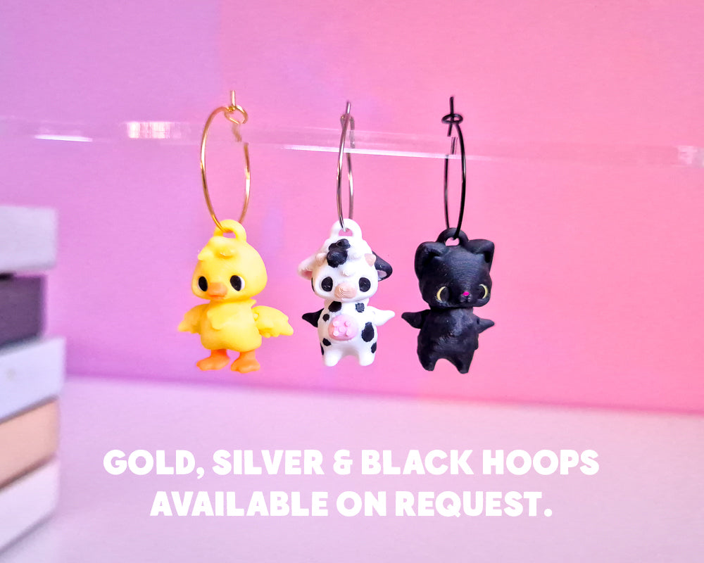 Ginger Cat Earrings