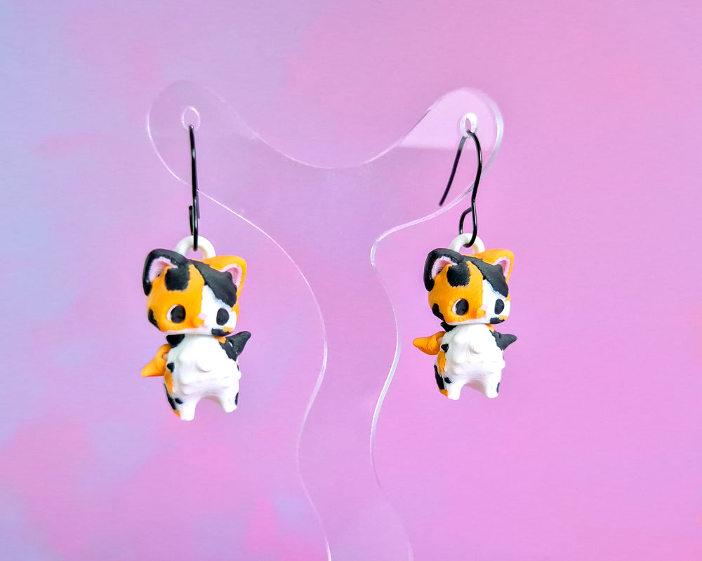 Calico Cat Earrings