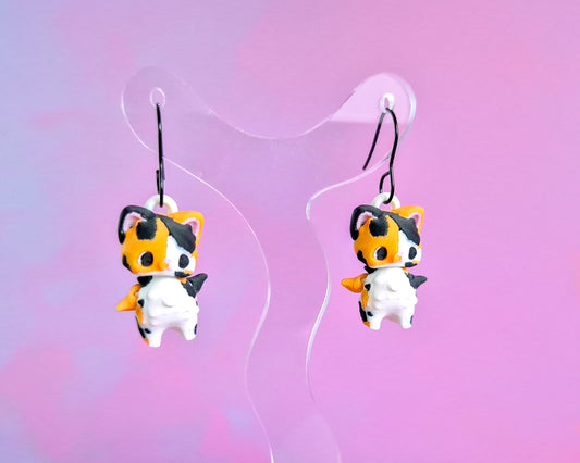 Calico Cat Earrings