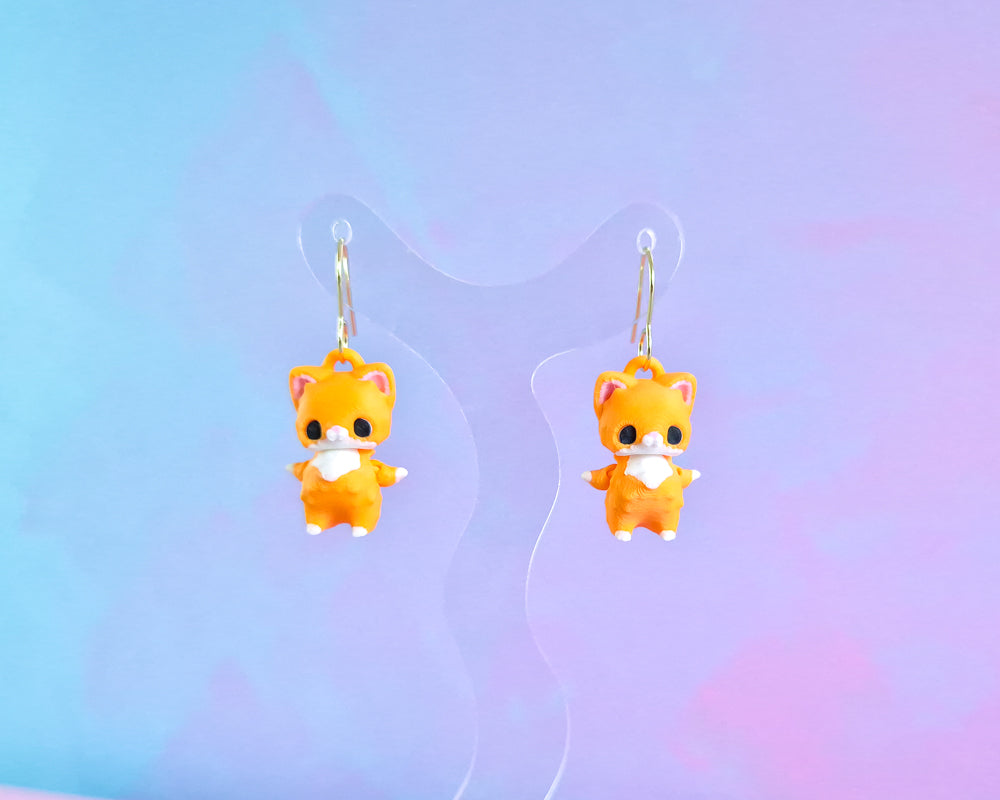 Ginger Cat Earrings