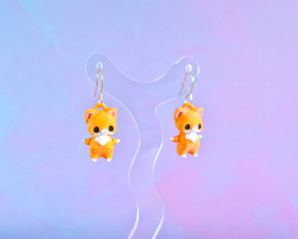 Ginger Cat Earrings