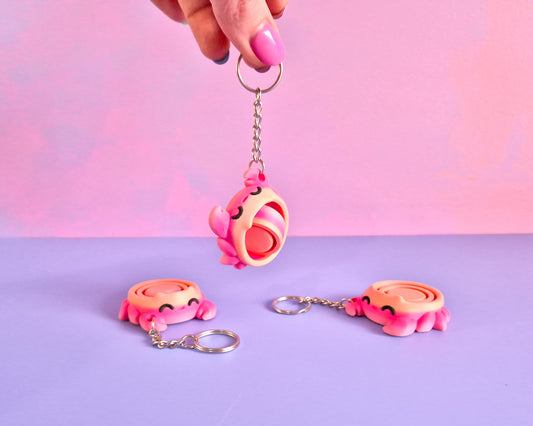 Crab Spinner Keychain