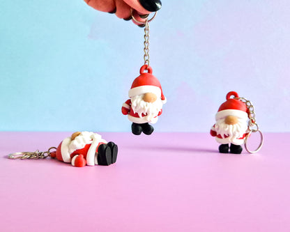 Santa Gnome Keychain