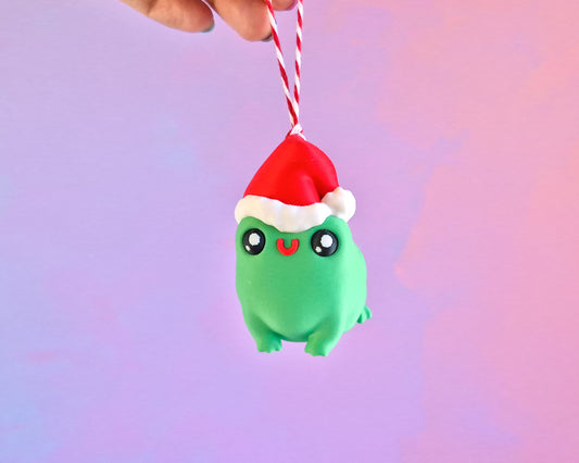 Santa Frog Ornament