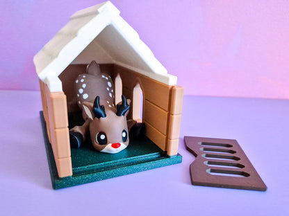 Santa, Rudolph, Sleigh & Stable Bundle