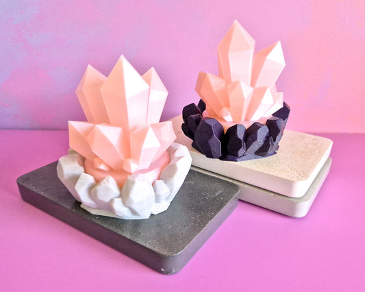 Powder Pink Crystal Lamp