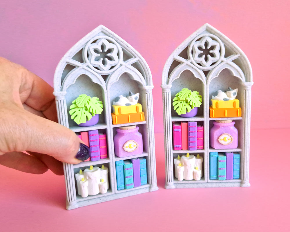 Gothic Bookshelf Clicker [Stone]