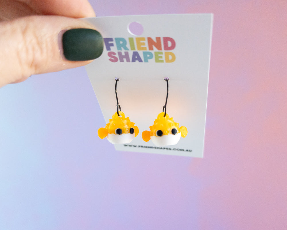 Pufferfish Earrings [Yellow]