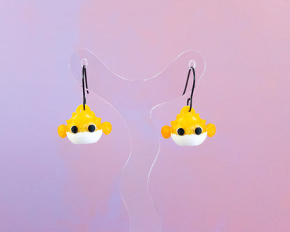 Pufferfish Earrings [Yellow]