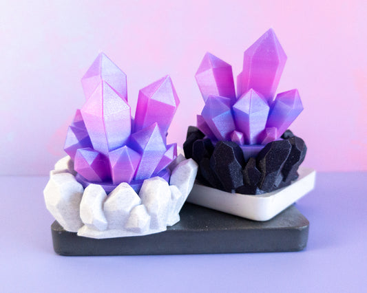Pinky Blue Crystal Lamp