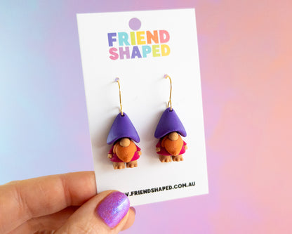 Gnome Earrings [Plum]