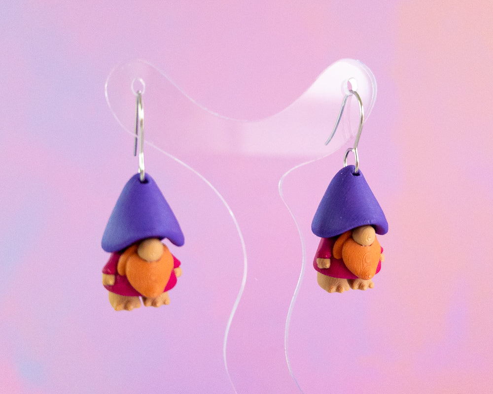 Gnome Earrings [Plum]