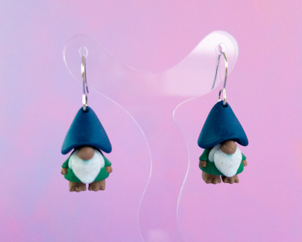 Gnome Earrings [Navy]