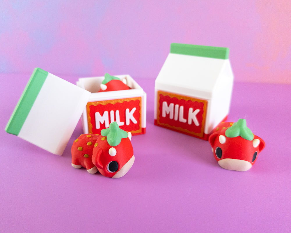 Mini Moo & Milk Carton [Strawberry]