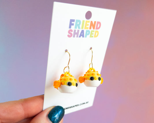 Pufferfish Earrings [Yellow]
