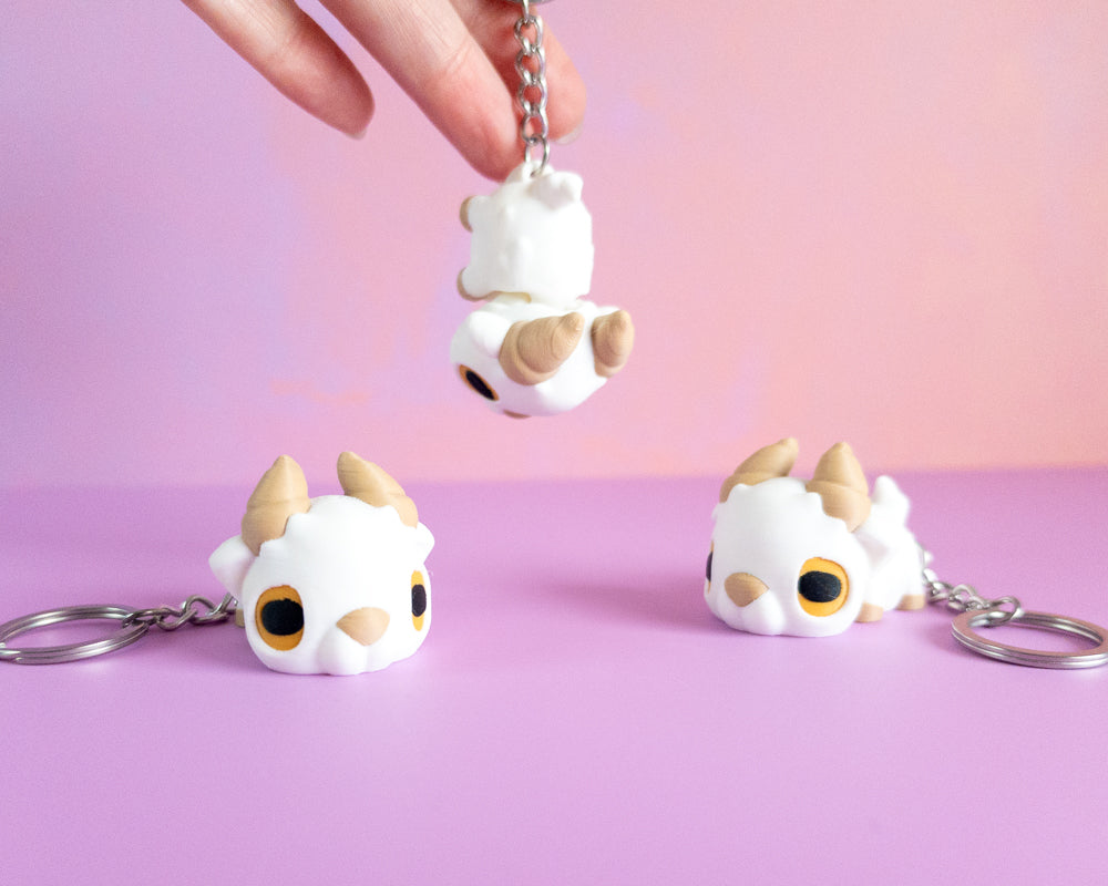 Goat [White] Keychain