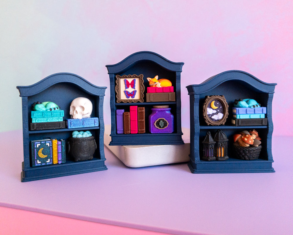 Mini Bookshelf Clicker [Cottage Navy]
