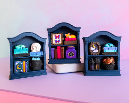 Mini Bookshelf Clicker [Cottage Navy]