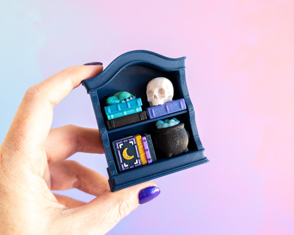 Mini Bookshelf Clicker [Cottage Navy]