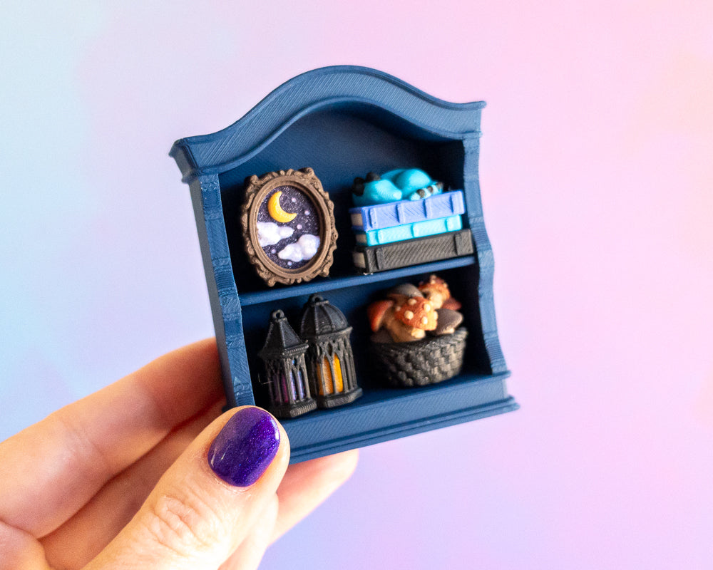 Mini Bookshelf Clicker [Cottage Navy]