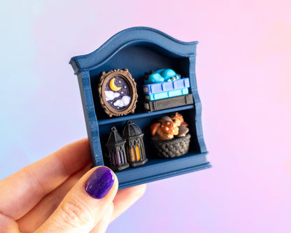 Mini Bookshelf Clicker [Cottage Navy]