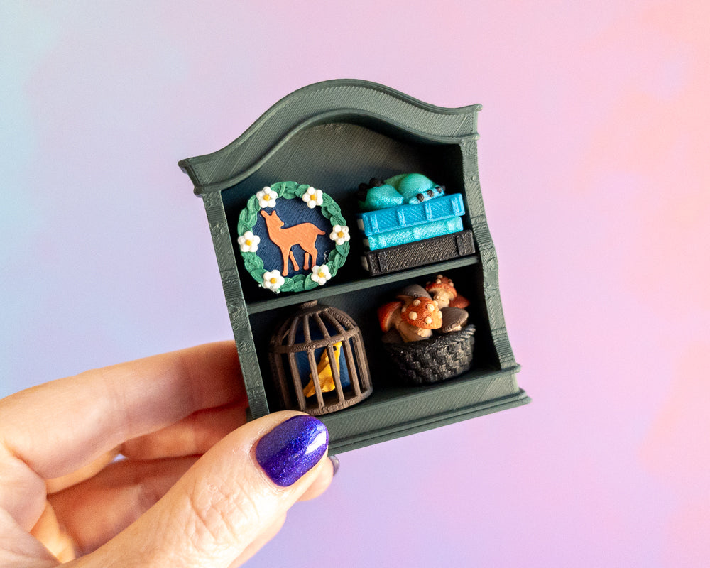 Mini Bookshelf Clicker [Cottage Forest]