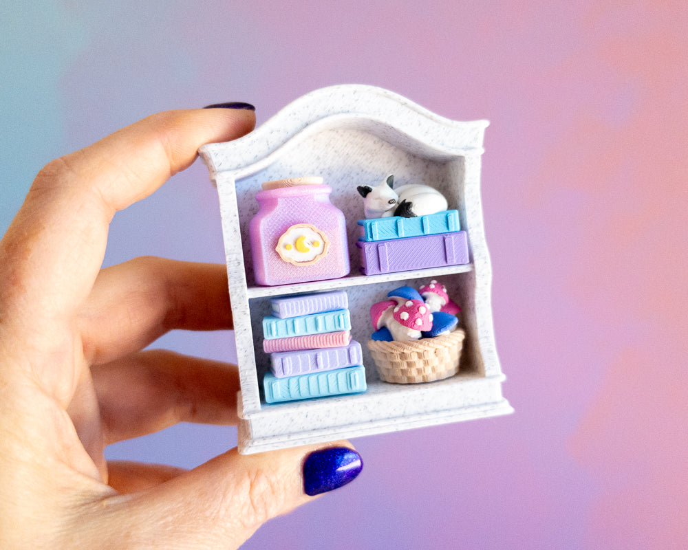 Mini Bookshelf Clicker [Cottage Stone]