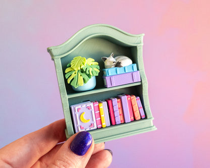 Mini Bookshelf Clicker [Cottage Sage]