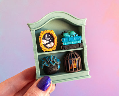 Mini Bookshelf Clicker [Cottage Sage]