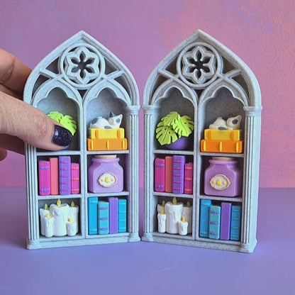 Gothic Bookshelf Clicker [Stone]
